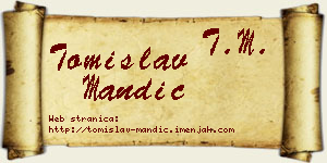 Tomislav Mandić vizit kartica